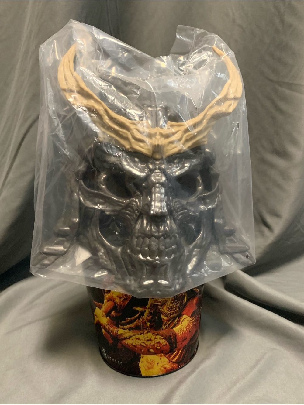 Official Mortal Kombat II 2 Shao Kahn Popcorn Bucket in Plastic